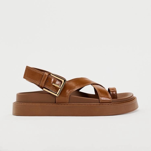 Zara Cross Strap Flat Sandals US 6.5 - Picture 5 of 8